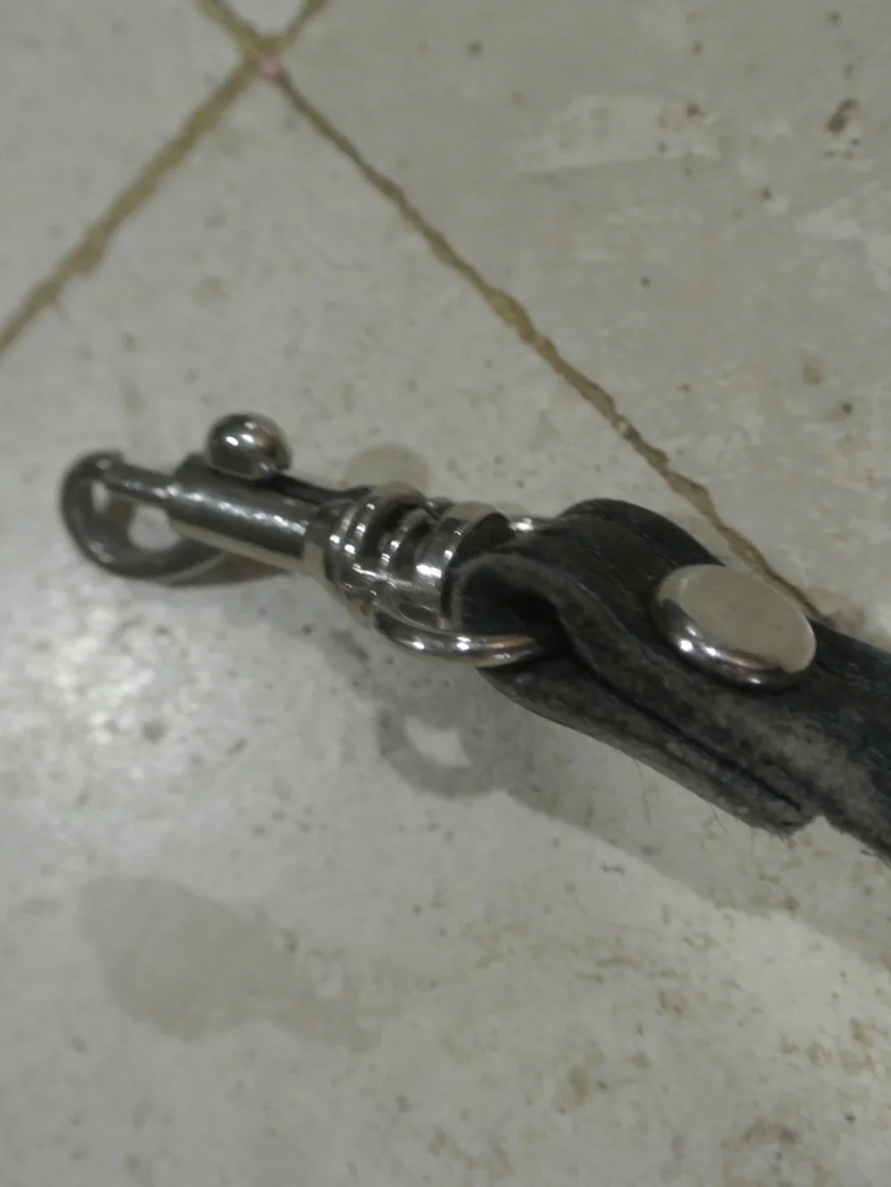 LEATHER BLACK COWHIDE PURSE CHARM